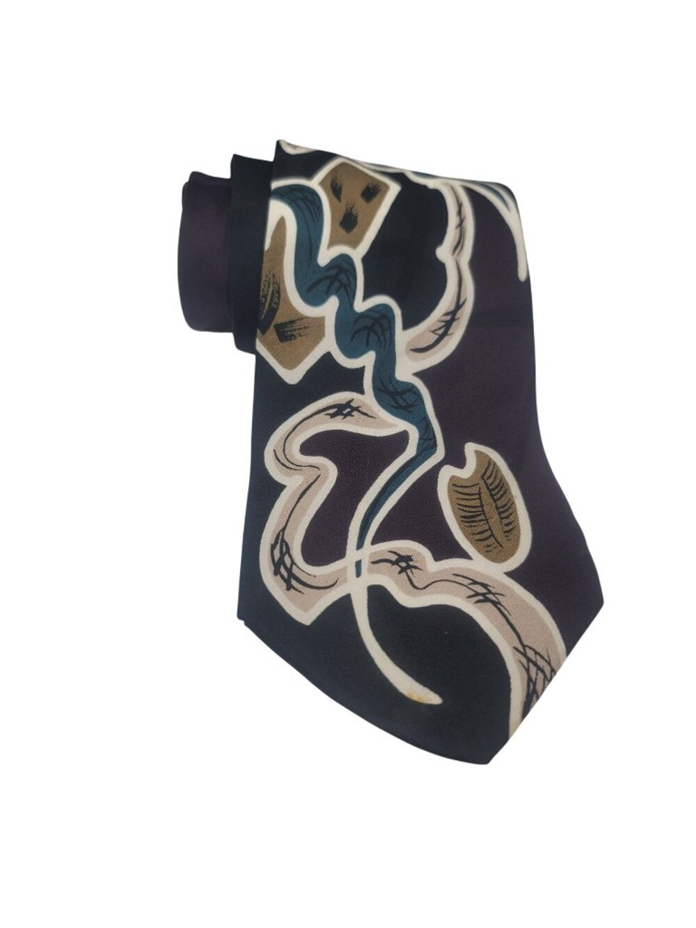 Burma Bibas Circa 1920 Mens All Silk Tie Handmade Abstract Design By Bachrach